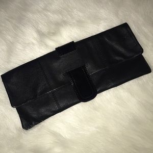 Bebe leather clutch one day sale
